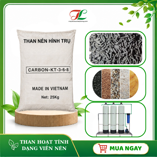 Than hoạt tính dạng viên nén